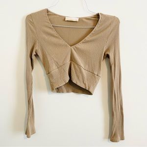 Beige Crop Top